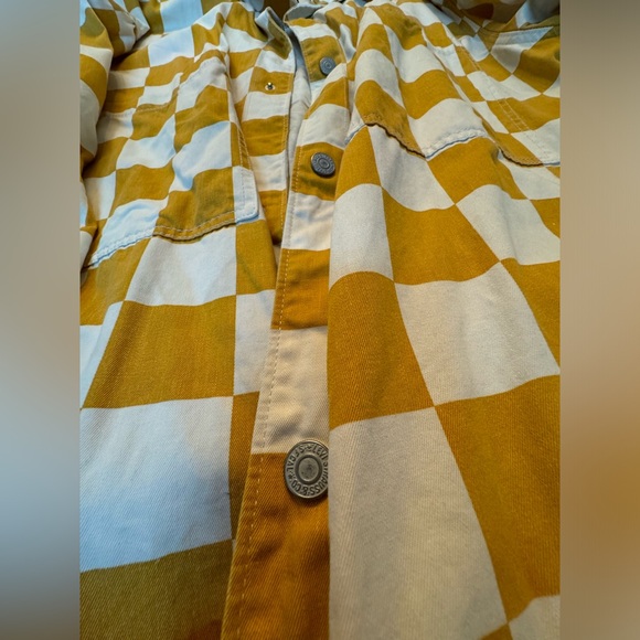 Limited Edition Yellow Checker Pattern Levi’s Oversized coat - Picture 3 of 5